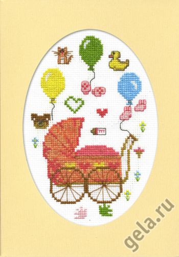 Набор для вышивания  открытка С рождением дочурки смотреть фото
