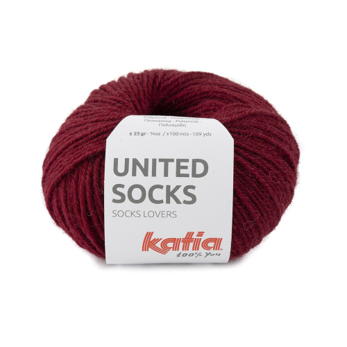 Пряжа United Socks 75% шерсть 25% полиамид 25 г 100 м KATIA 1244.16 фото