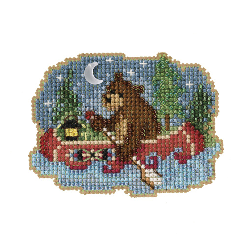 Набор для вышивания Каноэ с медведем  Mill Hill MH182215 смотреть фото