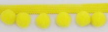 Тесьма с помпонами диаметр 20 мм цвет лимонно-желтый PASSAN PA-40-col.117
