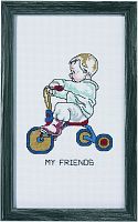 Набор для вышивания Мальчик на трёхколесном велосипеде