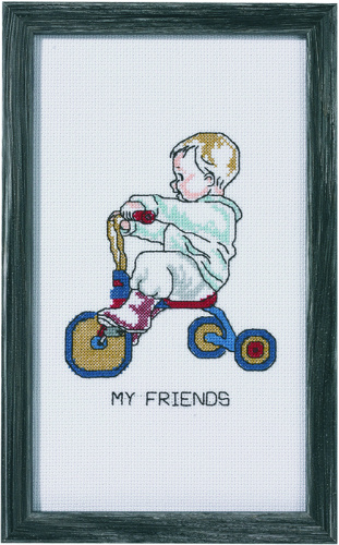 Набор для вышивания Мальчик на трёхколесном велосипеде смотреть фото