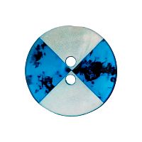 Пуговица с 2 отверстиями размер 20 мм,перламутр синий Union Knopf by Prym U0453838020006601-15