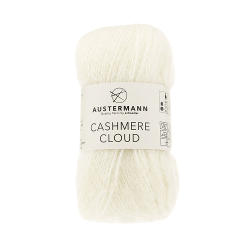 Пряжа Cashmere Cloud 46% шерсть 34% хлопок 20% кашемир 180 м 25 г Austermann 90349-0001 фото