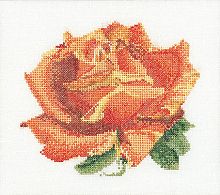 Набор для вышивания Красная роза  канва Aida 18 ct