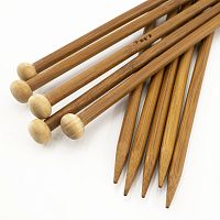 Спицы бамбуковые прямые, Hemline BAMBOO №6.5, 35 см