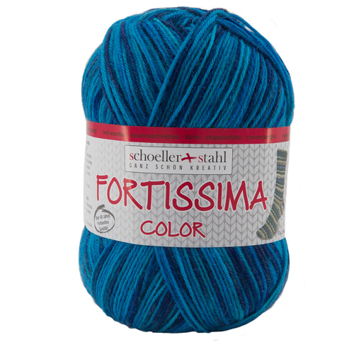 Пряжа Fortissima Socka 4-fach color 75% шерсть 25% полиамид 420 м 100 г Austermann 90028-2451 фото