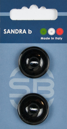 Фото пуговицы sandra 2 шт на блистере черный card168 на сайте ArtPins.ru