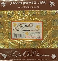 Фольга для золочения 11 листов в уп. рисунок квадраты STAMPERIA KER05F