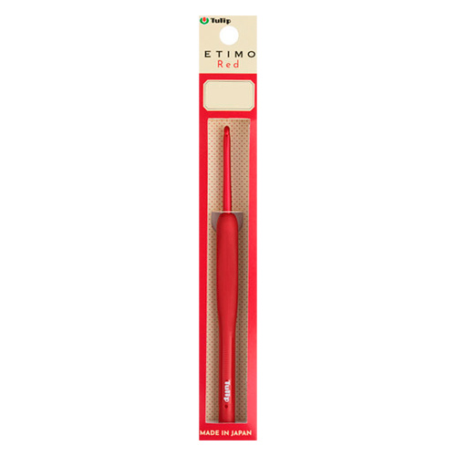 Крючок для вязания с ручкой ETIMO Red 3.25 мм алюминий пластик красный Tulip TED-055e