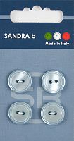 Пуговицы Sandra 4 шт на блистере голубой CARD123