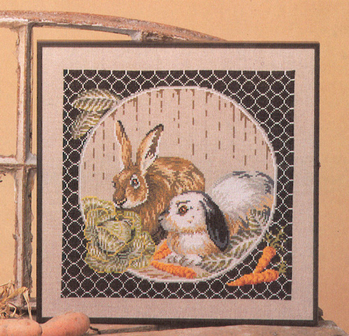 Набор для вышивания Кролики OEHLENSCHLAGER 73-76412 смотреть фото