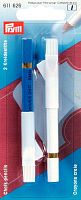 Меловой карандаш со стирающей кисточкой 11 см белый/синий 2 шт Prym 611626