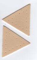 Заплатка Треугольник искусственная кожа с перфорацией цвет бежевый HKM 662/03SETS
