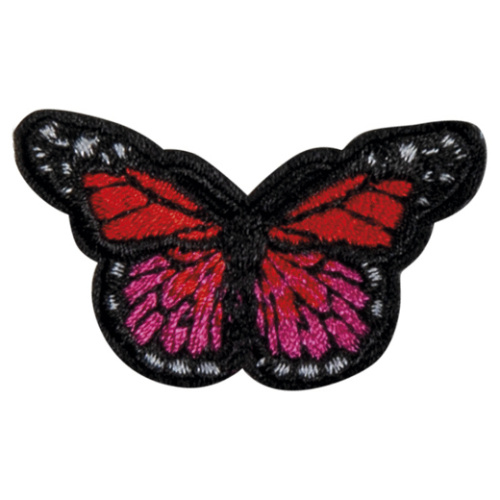 Фото термоаппликация маленькая розово-красная бабочка  hkm 39252 на сайте ArtPins.ru