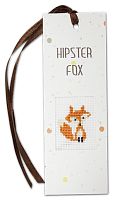 Набор для изготовления закладки с вышитым элементом Hipster Fox