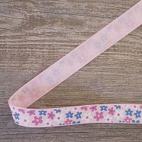 Лента репсовая на картонной катушке "Цветочки"