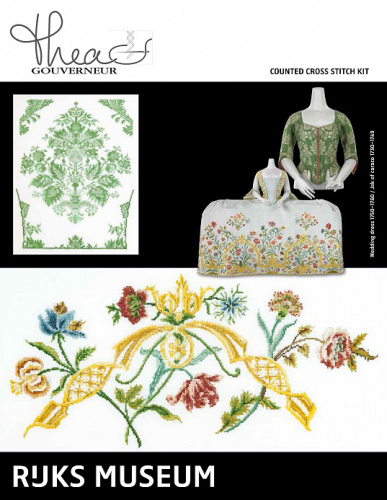 Набор для вышивания Музей Rijks Платье 1750-1760  Жакет 1730-1749  канва лён 36 ct THEA GOUVERNEUR 780 смотреть фото