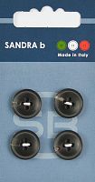 Пуговицы Sandra 4 шт на блистере темно-коричневый CARD183