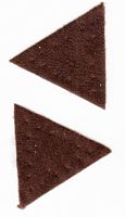 Заплатка Треугольник искусственная замша цвет коричневый HKM 684/40SETS