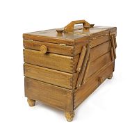 Шкатулка для рукоделия бук 4 этажа коричневый AUMUELLER 31/208/2