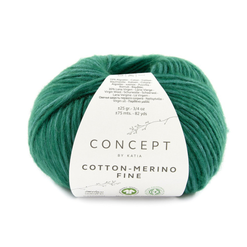 Пряжа Cotton-Merino Fine 70% хлопок 30% мериносовая шерсть 25 г 75 м KATIA 1248.93 фото