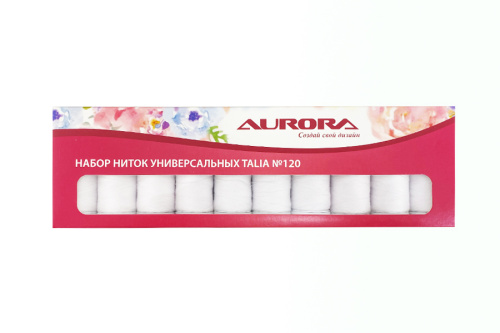 Фото набор ниток aurora белые au-2618  на сайте ArtPins.ru
