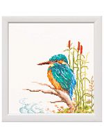 Набор для вышивания Зимородок канва лён 32 ct 18 х 19 см THEA GOUVERNEUR 615