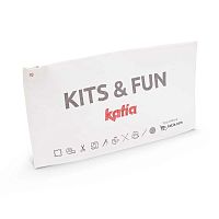 Органайзер Kits & Fun для рукоделия с застежкой zip-lock и подвесом 50 х 27 х 15 см бумажный KATIA 7356