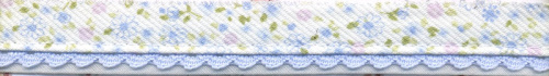 Фото косая бейка с фестонным краем  18 мм  цвет бело-голубой на сайте ArtPins.ru