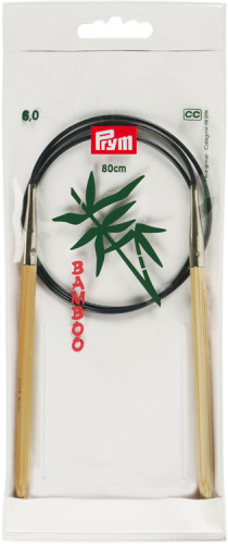 Спицы круговые Bamboo с гибкой фиолетовой леской 6 мм 80 см Prym 221510