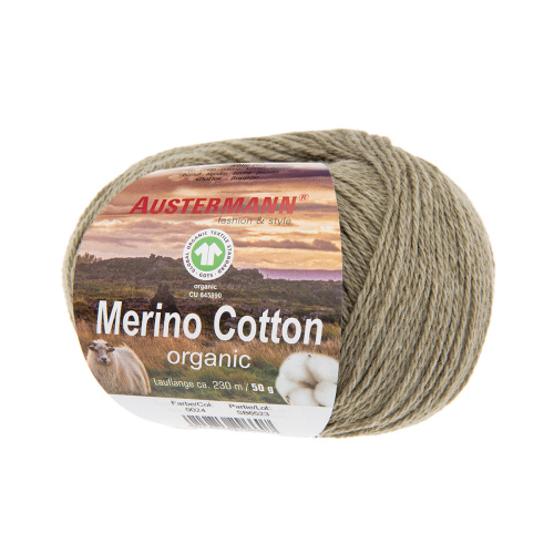 Пряжа Merino Cotton organic 55% шерсть 45% хлопок 50 г 230 м Austermann 98311-0024 фото