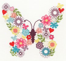 Набор для вышивания Butterfly Bouquet (Цветочная бабочка)
