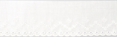 Фото шитье-вышивка на батисте iemesa 55 мм длина 13.8 м 100% хлопок белый - 19752/01 на сайте ArtPins.ru