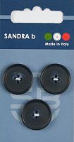 Пуговицы Sandra 3 шт на блистере темно-синий CARD103