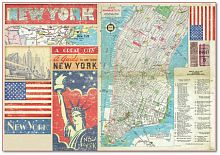 Бумага рисовая Карта Нью-Йорка STAMPERIA DFS289