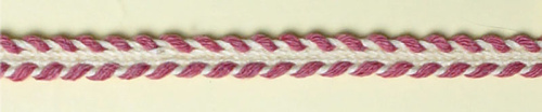 Фото тесьма декоративная плетенка 8 мм цвет темно-розовый на сайте ArtPins.ru