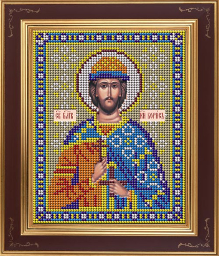 Икона Святой благоверный князь Борис набор для вышивания бисером Galla Collection М269 смотреть фото