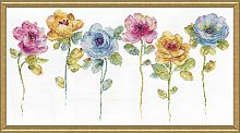 Набор для вышивания Акварельный цветочный ряд DESIGN WORKS 3414