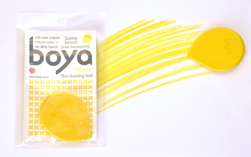 Пастель восковая для рисования Boya мелок лимонно-желтый 1 SET/SUNNY LEMON YELLOW фото