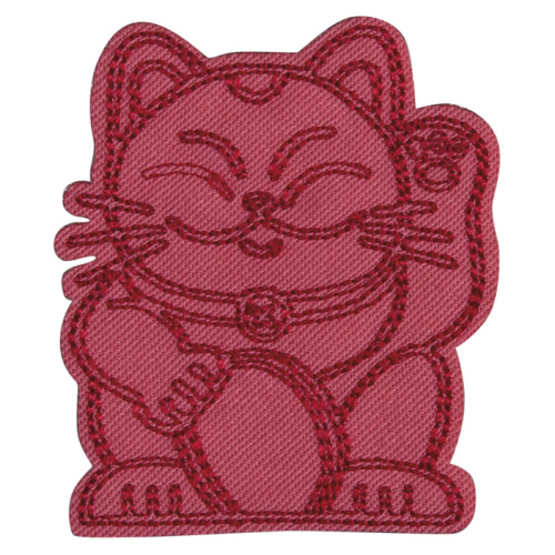 Фото термоаппликация beckoning cat розовый  hkm 39403 на сайте ArtPins.ru