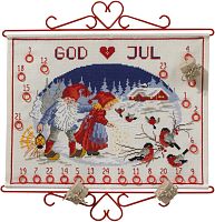 Набор для вышивания календаря Рождественский календарь - 34-7807