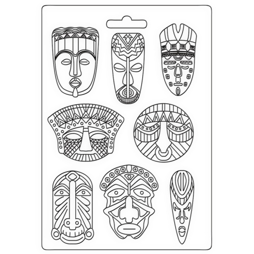 Форма для моделирования Savana tribal masks  STAMPERIA K3PTA4533 фото