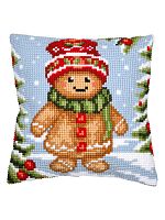 Набор для вышивания подушки "Пряничный человечек"