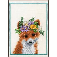 Набор для вышивания Flower crown fox   LANARTE PN-0201471
