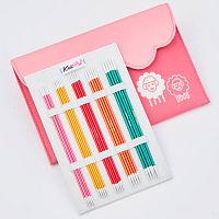 Набор Deluxe спиц чулочных длиной 15 см Zing 9 размеров KnitPro 47423