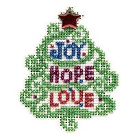 Набор для вышивания бисером Радость надежда любовь  Mill Hill MH182133