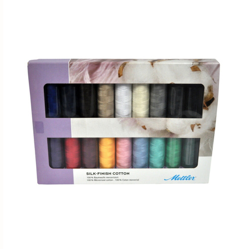 Фото набор с нитками silk finish в подарочной упаковке 18 катушек amann group sfc18-kit на сайте ArtPins.ru