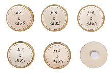 Набор декоративных самоклеющихся дисков  Mr&Mrs  46194000