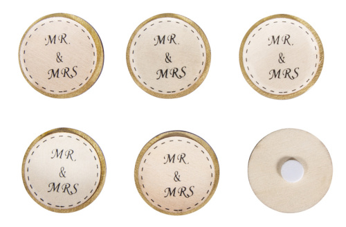 Набор декоративных самоклеющихся дисков  Mr&Mrs  46194000 фото